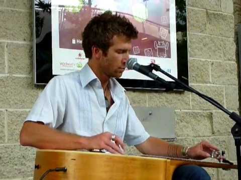 BLUES: Owen Campbell - A MOUNTAIN HOME - on Slide Guitar, Woden Plaza, Canberra ACT Australia