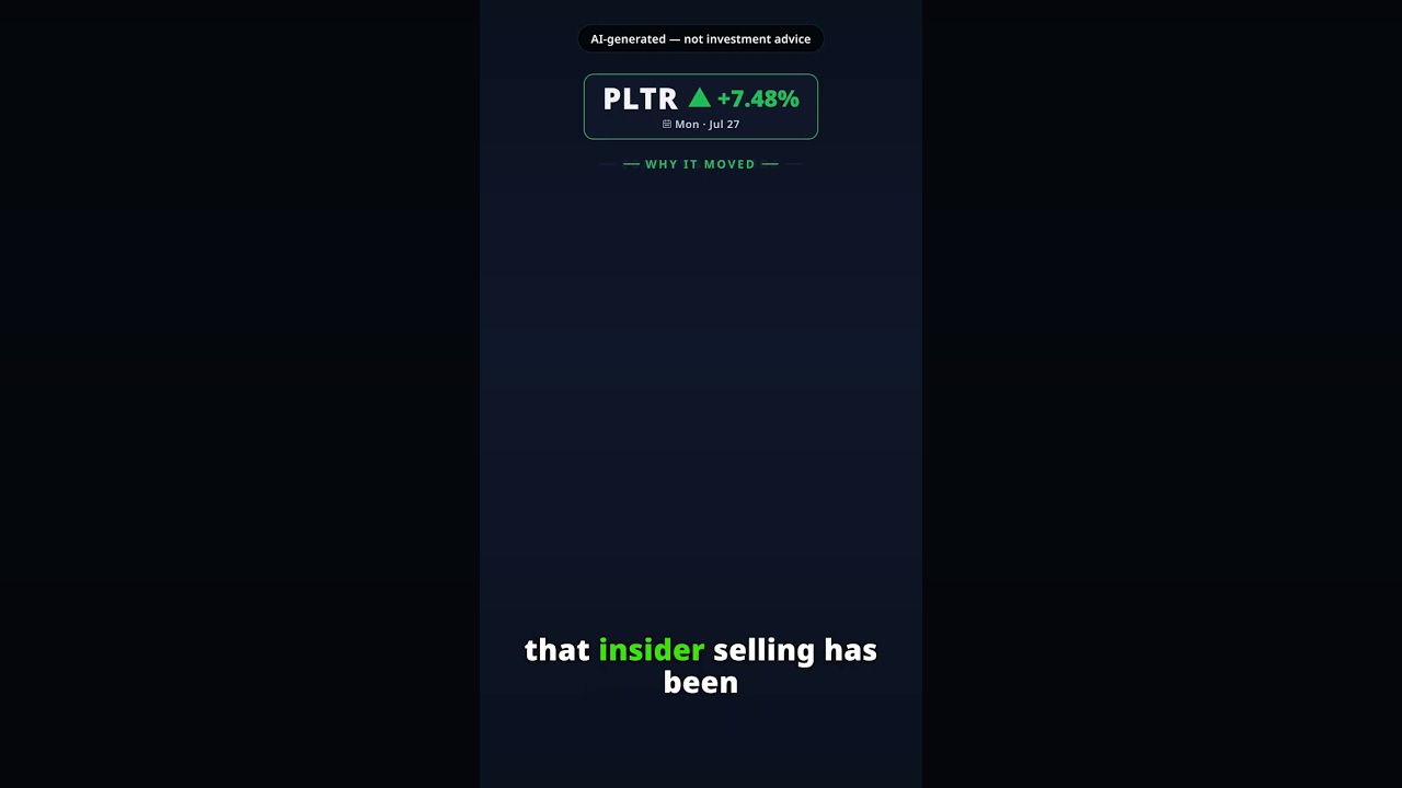 ¿Por qué repunta la acción de Palantir Technologies hoy? PLTR +7.48%