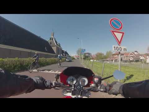 Haarlem - Zandvoort op de motor.Via Waarderpolder,Penningsveer en Velsen.