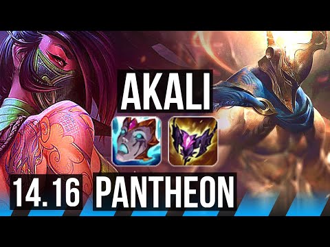 AKALI vs PANTHEON (MID) | 11/1/5, Legendary, 1000+ games | EUW Master | 14.16