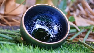 Jian Zhan Handmade Azure Blue Dragon Scales Chinese Tea Cup.