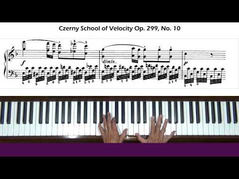 Czerny The School of Velocity Op. 299, No. 10 Piano Tutorial