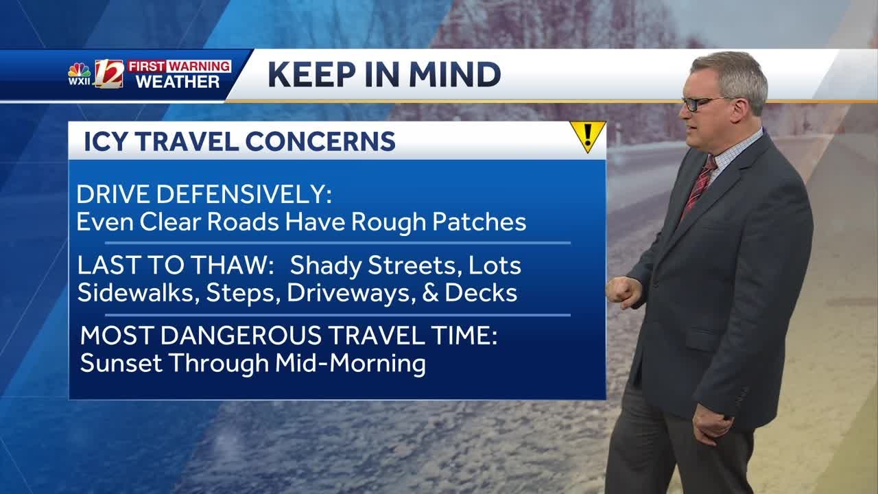 WATCH: Sunday sunshine will help clear Triad roads, but icy spots return tonight