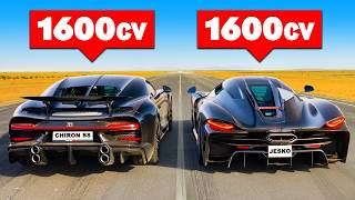 Koenigsegg Jesko Absolut vs Bugatti Chiron SS: CORRIDA DE ARRANCADA