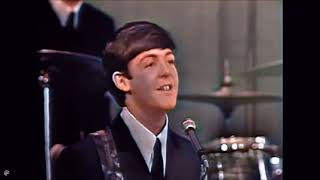 The Beatles live on the Royal Variety Show in colour