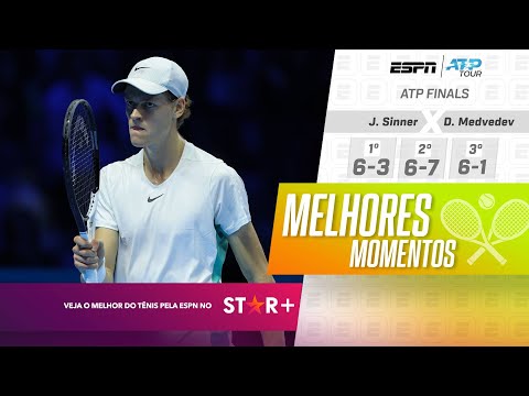 Sinner brilha novamente, vence Medvedev e avança à decisão do ATP Finals