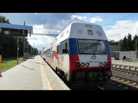 Odjezd Os 10141 (ČD) ze zastávky Praha-Klánovice (22.08.2016)