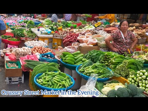 Orussey Street Market in the Evening [Cambodian Fish Markets]