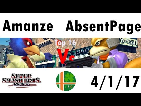 [Melee Singles WR1] Pnda|Absentpage(Fox) vs Amanze(Falco) [FSC 4/1/17]