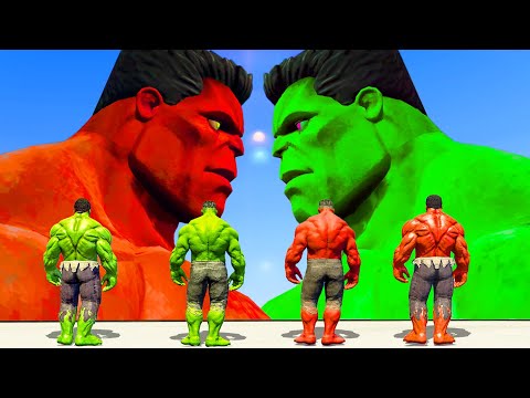 Only The Strong Survive! Red Hulk Army vs Team Incredible Hulk - What If