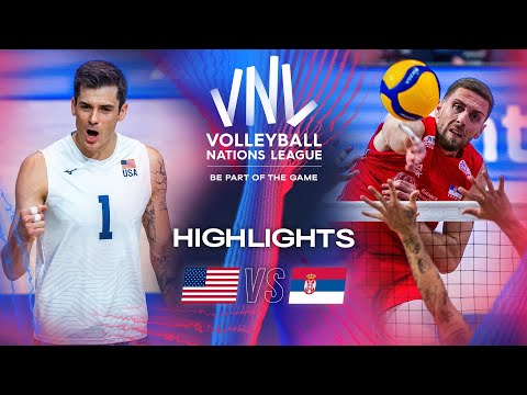 🇺🇸 USA vs. 🇷🇸 SRB - Highlights | Week 2 | Men's VNL 2024