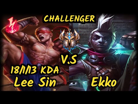 G2 Jankos (LEE SIN) vs EKKO - 18/1/13 KDA JUNGLE CHALLENGER GAMEPLAY - EUW