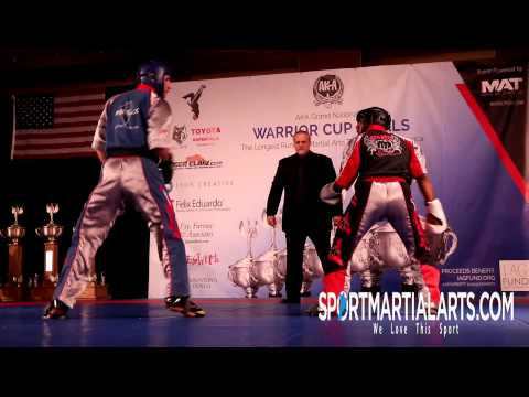 Ross Levine v Victor Suarez Semi Finals Men's Sparring 2014 AKA Grand Nationals