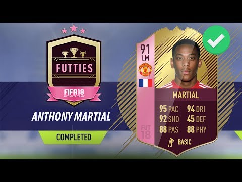 91 FUTTIES MARTIAL SBC CHEAPEST SOLUTION #FIFA18 Squad Builder Challenge Winner 91 Martial #FIFA18