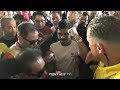WATCH MANNY PACQUIAO GET MOBBED BY FANS THE MOMENT HE STEPS INTO THE MGM GRAND