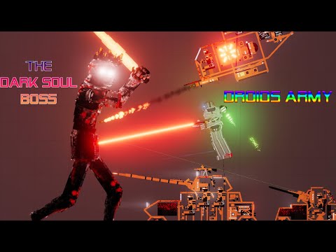 The Dark Soul Boss ( PP Amod ) Fights Droids Army - People Playground 1.21.2