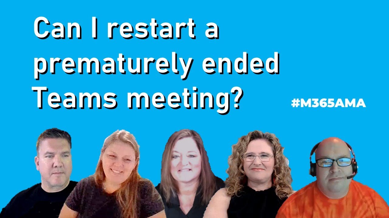 #M365AMA Can I restart a prematurely ended Teams meeting?