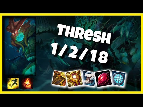 Thresh vs Seraphine EU Challenger SUPPORT (1/2/18) Gameplay Replay - Patch 10.23