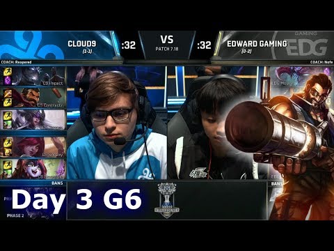Cloud 9 vs Edward Gaming | Day 3 Main Group Stage S7 LoL Worlds 2017 | C9 vs EDG G1