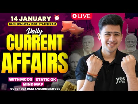 🔴 14 JANUARY 2026 | Daily Current Affairs | For Bank, Insurance & SSC Exams | Kush Pandey