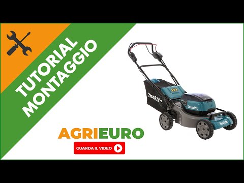 Makita Akumuliatorinė savaeigė vejapjovė DLM462PT4, 2x18V, 460mm, 4x5,0Ah, greičio reguliavimas video