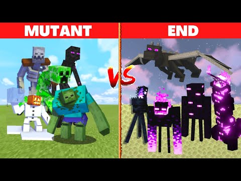 MUTANT CREATURES vs THE END in Minecraft Mob Battle