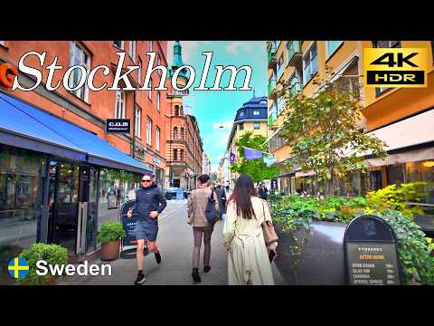 Stockholm Daytime walk / Sweden 🇸🇪 / October 2024 / 4K HDR