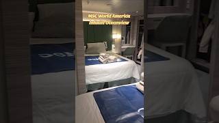 MSC World America Infinite Oceanview Cabin Tour! #travel #cruise #vacation #room #shorts #msc