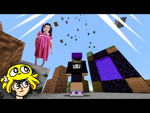 minecraft só que tudo cai do céu e o portal de assuntos bizonhos