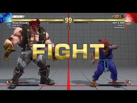SFV CHAMPION EDITION PoongKO ABIGAIL VS SANDBAG AKUMA SF5