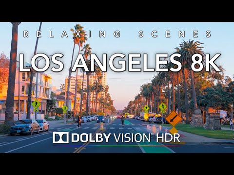 Driving Los Angeles in 8K HDR Dolby Vision - Downtown LA USC to Santa Monica California