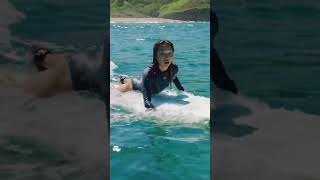 MASSIVE Great White Shark Crashes Her Surf Session! | AI