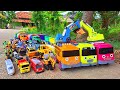 Mantap Mobil Truk Tronton Panjang Bongkar Mainan Mobil Mobilan Dump Truck Excavator Truk Mixer