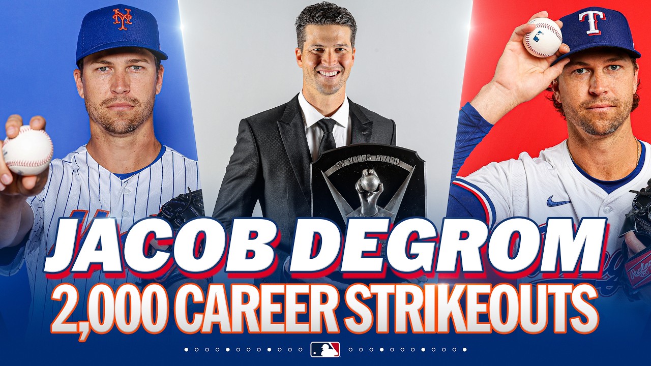 Jacob deGrom becomes second-fastest pitcher in MLB HISTORY to reach 2,000 career strikeouts! 😤
