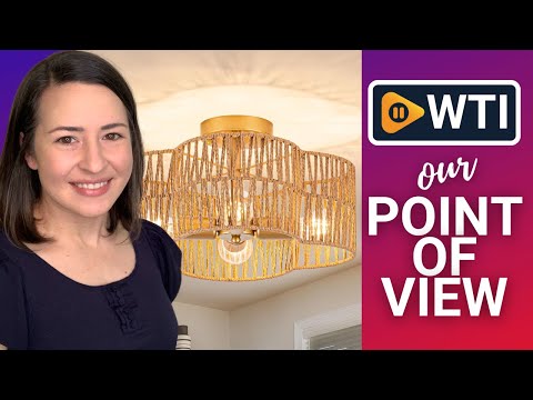 4-Light Rattan Semi Flush Mount Ceiling Light - WTI product video review