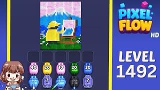 Pixel Flow Level 1492 Solution Walkthrough
