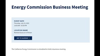 July 10, 2025 BUSINESS MEETING RECORDING
