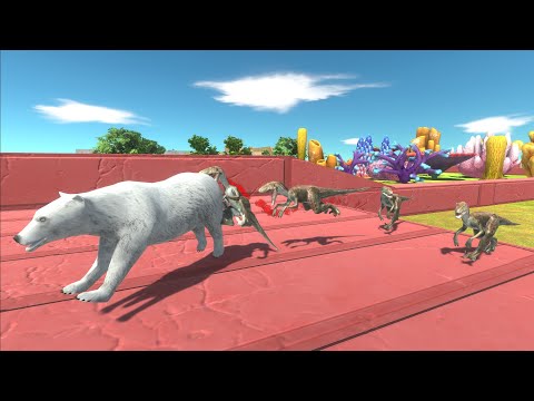 Escape from VELOCIRAPTOR PACK - Animal Revolt Battle Simulator Escape from Monster