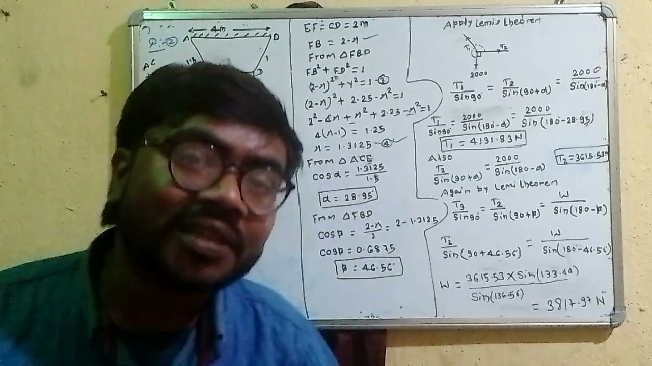 Engineering mechanics assignment problem -2