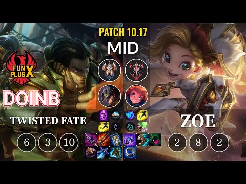 FPX Doinb Twisted Fate vs Zoe Mid - KR Patch 10.17