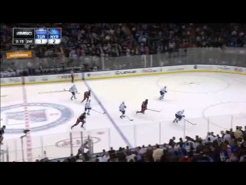 Ryan McDonagh goal 2-1 April 10 2013 Toronto Maple Leafs vs NY Rangers NHL Hockey