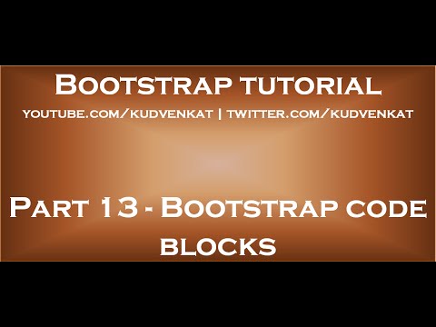 Bootstrap code blocks
