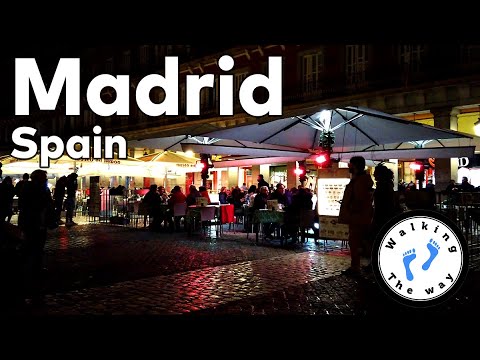 Madrid Spain 🇪🇸 - Night Walk | 4K Walking Tour