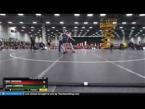 97 Lbs 1st Place Match - Gavin Landers, IA Vs Mac Crosson, IA 4a3d