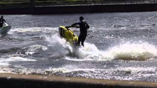 preview picture of video 'Jet Ski Acrobatics, Clip 5, Tees Barrage, UK, 5/2013'