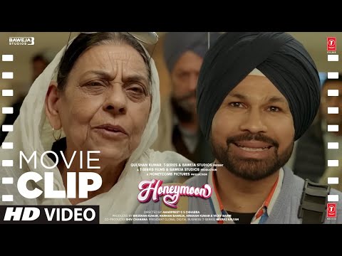 "Immigration Funny Scene😂 - Pura Tabbar Honeymoon Te😲": Honeymoon (ਹਨੀਮੂਨ) Movie | Gippy G, Jasmin B