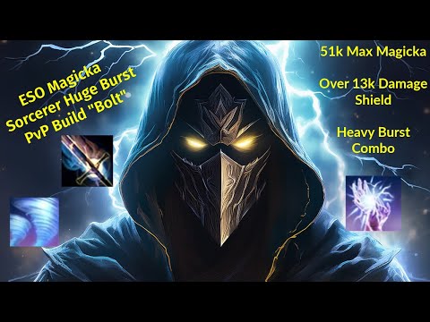 ESO Magicka Sorcerer Huge Burst PvP Build "Bolt"