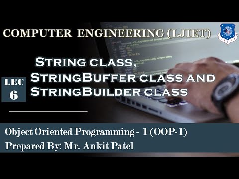 Lec 06_string Class Stringbuffer Class And Stringbuilder Class Oop 1 Computer Engineering