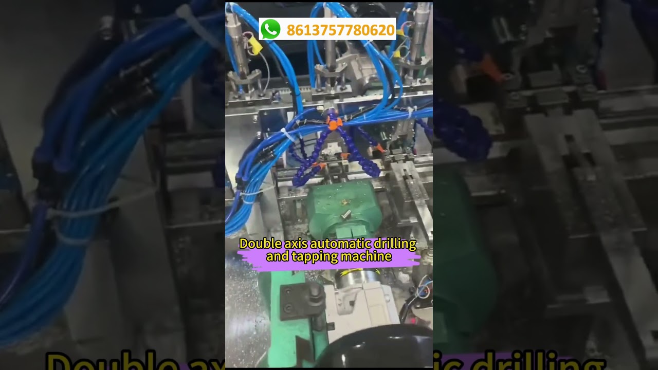 Double axis automatic drilling and tapping machine