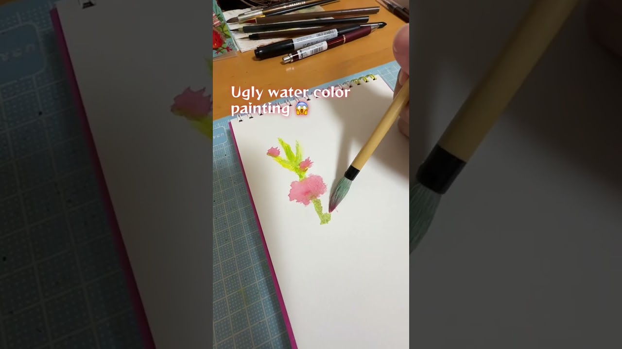Ugly water color painting 😂#watercolor